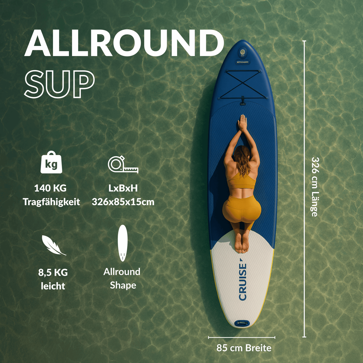 NOARD Allround SUP - Navy Breeze - 326 cm - Dunkelblau