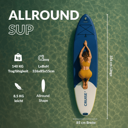 NOARD Allround SUP - Navy Breeze - 326 cm - Dunkelblau