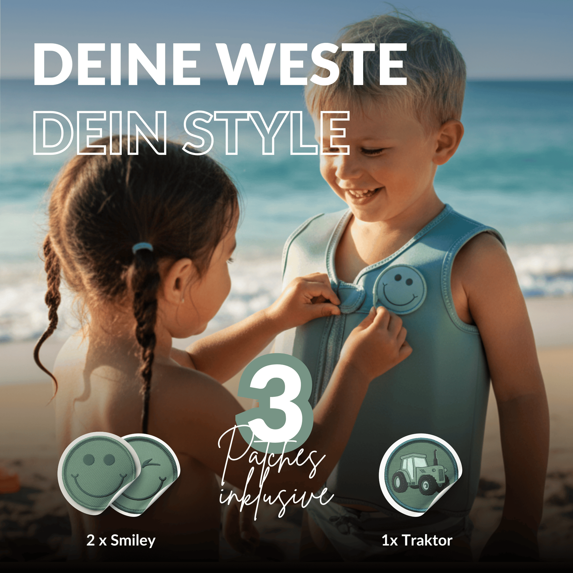 NOARD Kinder Schwimmweste "Simply Green"
