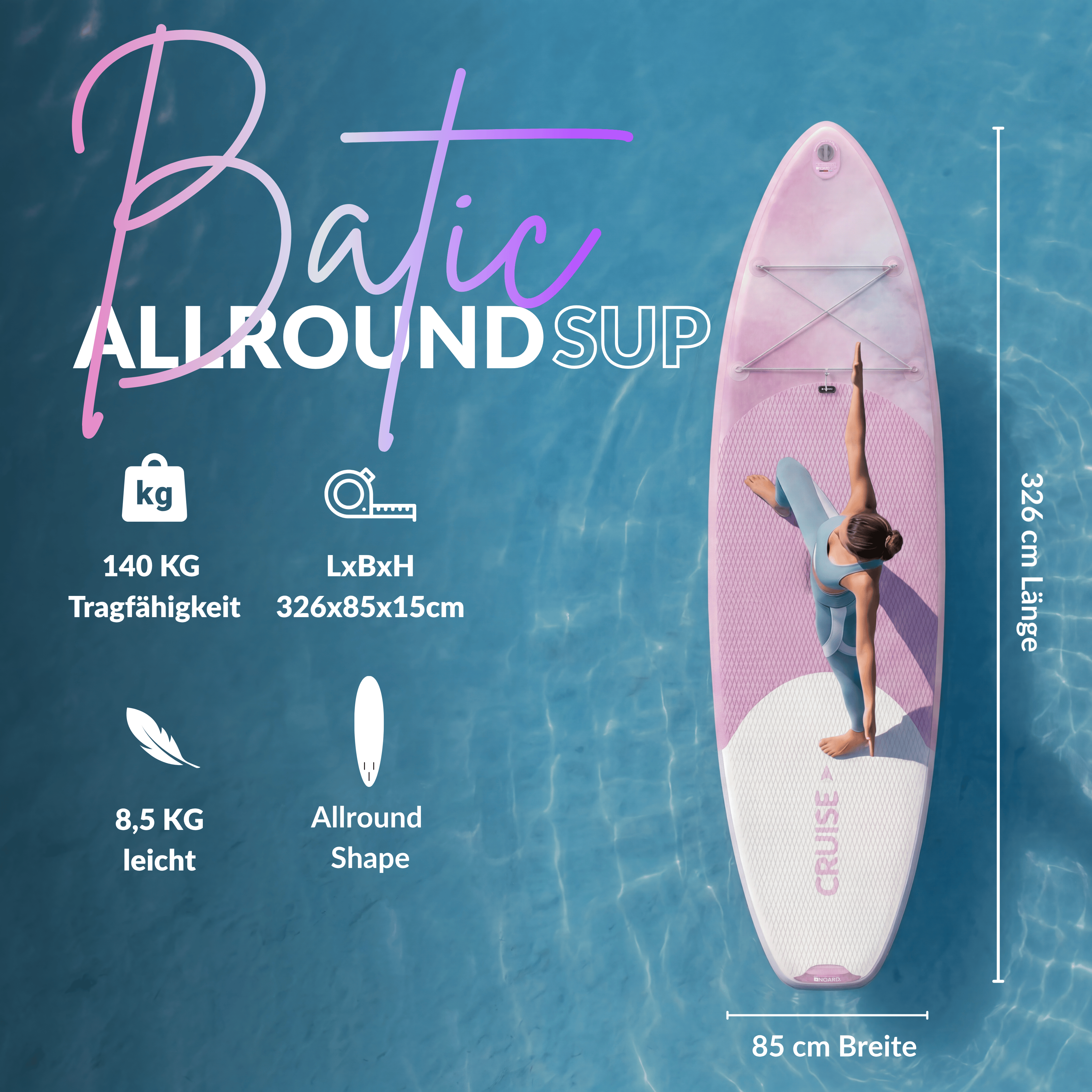 NOARD Allround SUP Batik Flower – 326 cm