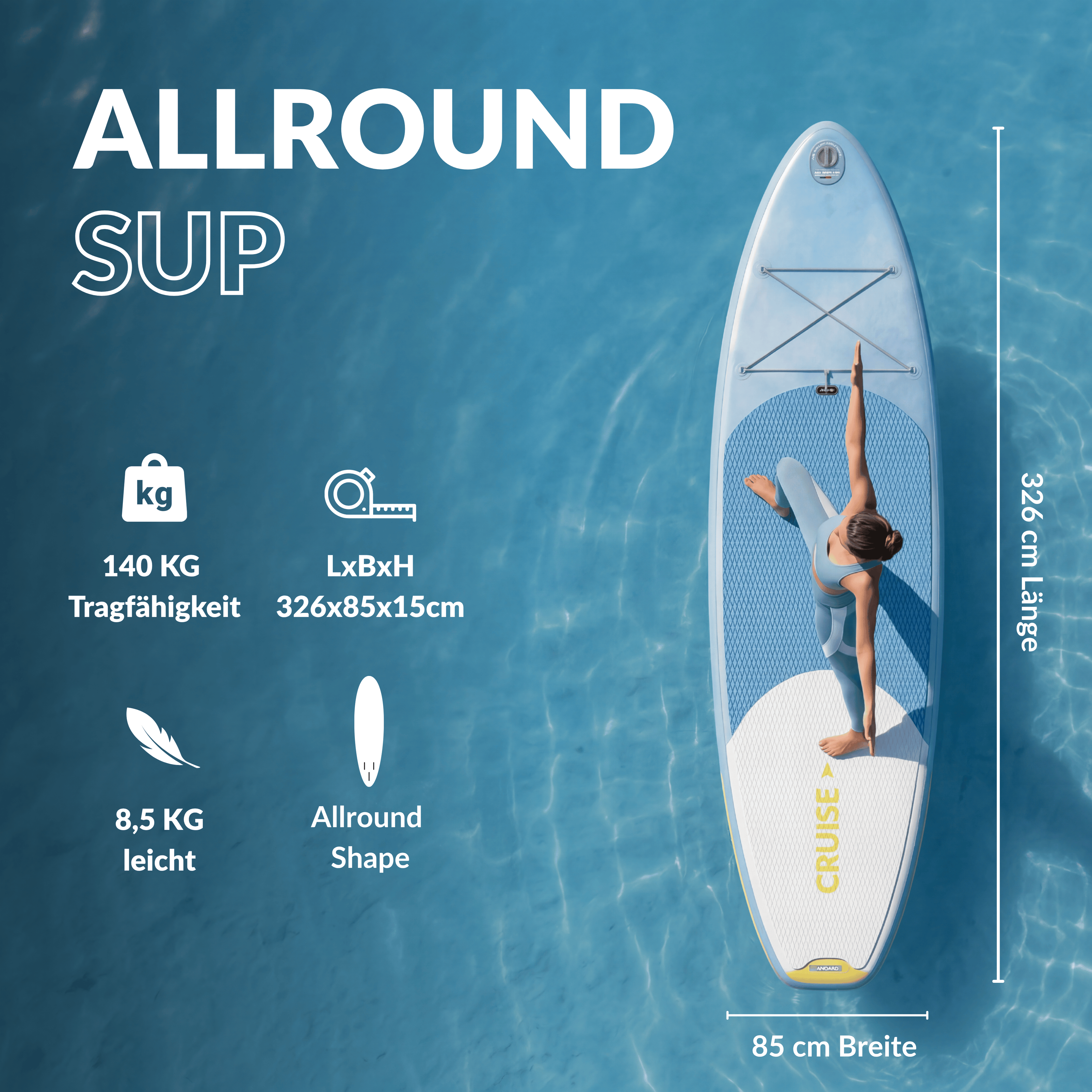 NOARD Allround SUP Batik Ocean – 326 cm
