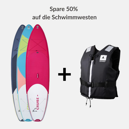 SUP + Schwimmweste im Set
