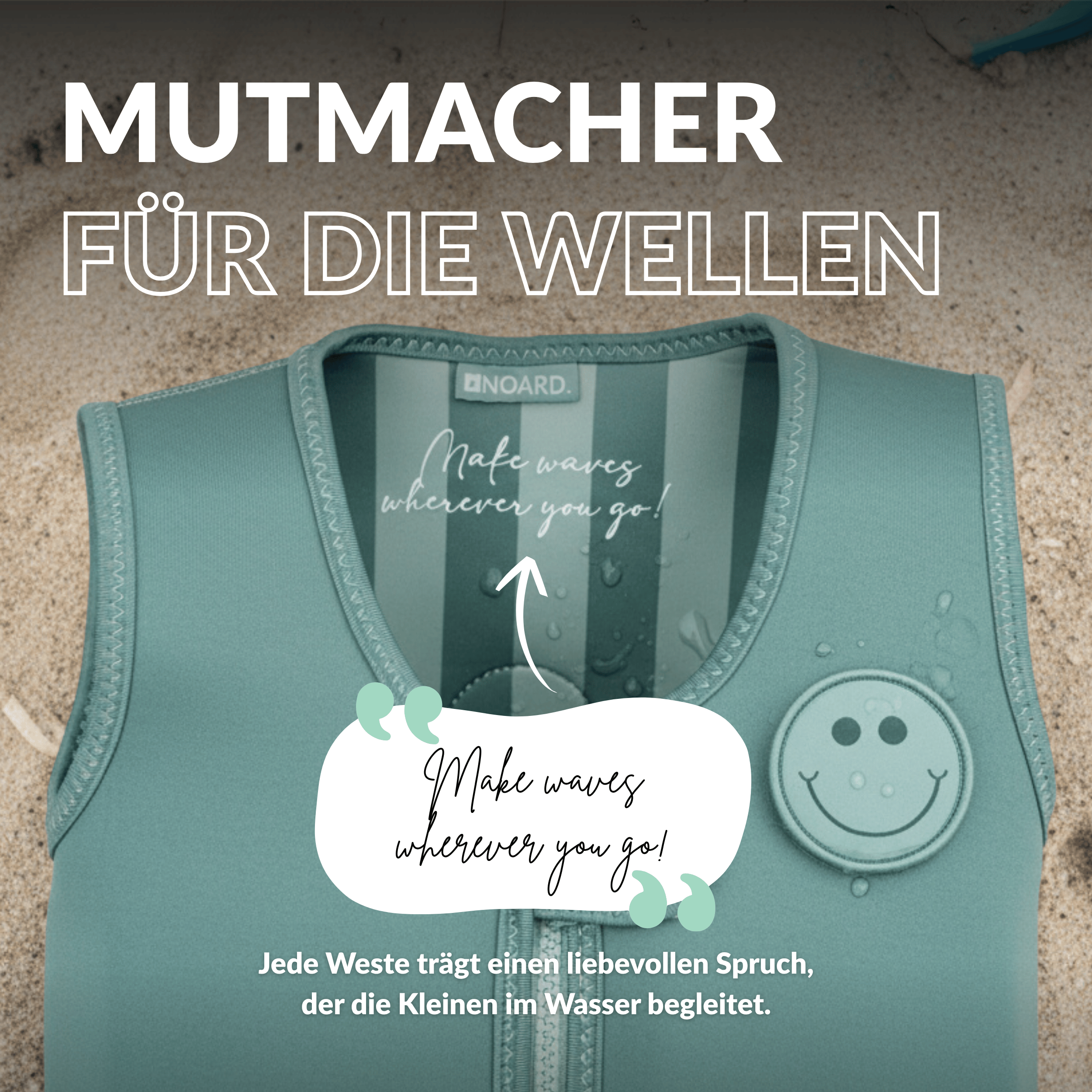 NOARD Kinder Schwimmweste "Simply Green"