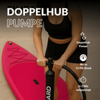 NOARD SUP-Pumpe mit Doppelhubfunktion - schnelles Aufpumpen am Strand in nur 3 