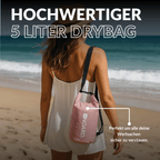 Wasserdichter 5-Liter-Drybag fürs SUP, ideal zur sicheren Aufbewahrung von Wertsachen.