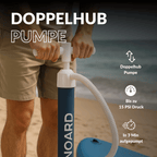 NOARD SUP-Pumpe mit Doppelhubfunktion - schnelles Aufpumpen am Strand in nur 3 