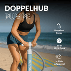 NOARD SUP-Pumpe mit Doppelhubfunktion - schnelles Aufpumpen am Strand in nur 3 Minuten