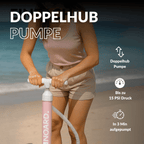 NOARD SUP-Pumpe mit Doppelhubfunktion - schnelles Aufpumpen am Strand in nur 3 Minuten