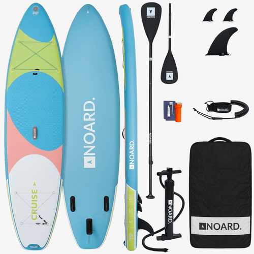 Noard SUP mit Zubehör, inklusive Paddel, Pumpe, Transporttasche, Dry Bag und Finnen