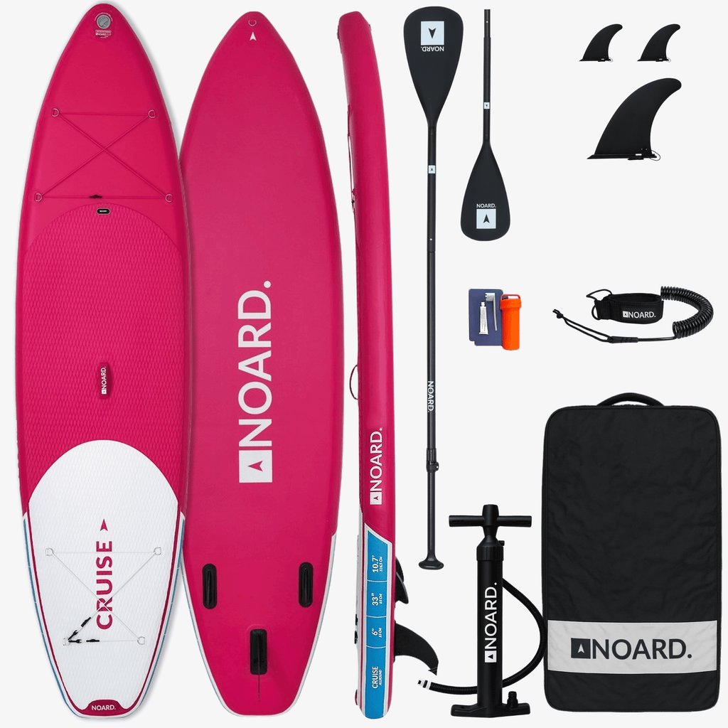 Noard SUP mit Zubehör, inklusive Paddel, Pumpe, Transporttasche, Dry Bag und Finnen