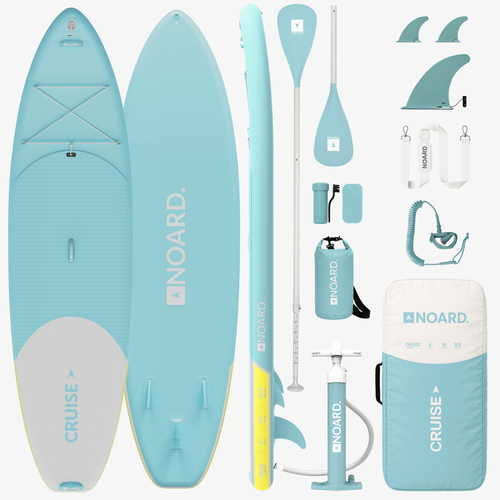 Noard SUP mit Zubehör, inklusive Paddel, Pumpe, Transporttasche, Dry Bag und Finnen