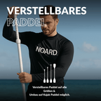 Flexibel einstellbares Paddel, das für verschiedene Körpergrößen und Kajakbenutzung geeignet ist.