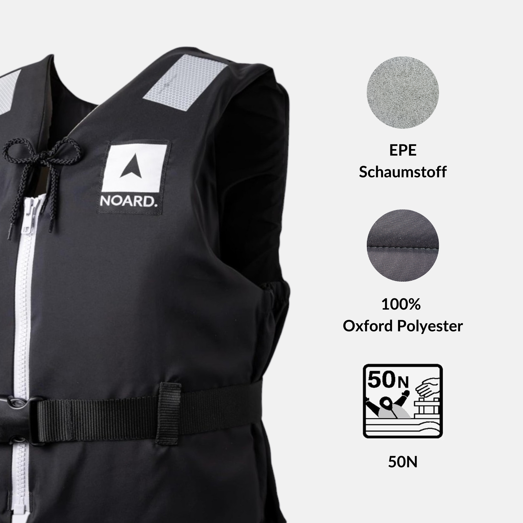 Noard Schwimmhilfe gefertigt aus 100% Oxford Polyester und EPE Schaumstoff.